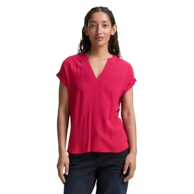 Abbildung von TOM Tailor EASY Shape Tshirt print, Damen, Größe: 36, Raspberry red