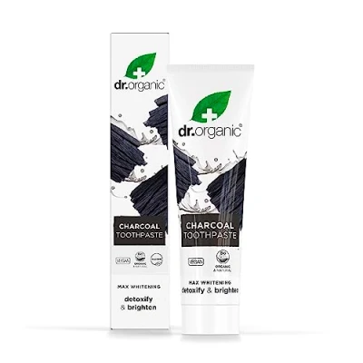 Abbildung von Dr Organic Aktivkohle Zahnpasta, Extra Aufhellend, Natürlich, Vegan, Tierversuchsfrei, Paraben &amp; SLS frei, Recycelt Recyclebar, Bio, 100ml