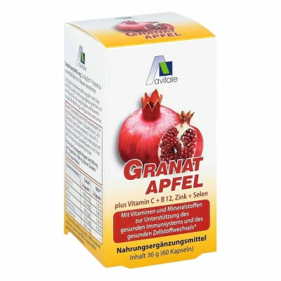 Abbildung von Granatapfel 500 mg plus Vitamine c + B12 Zink Selen