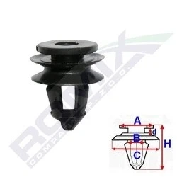 Abbildung von ROMIX C60540 Clip, Zier /Schutzleiste VOLKSWAGEN: Golf 5