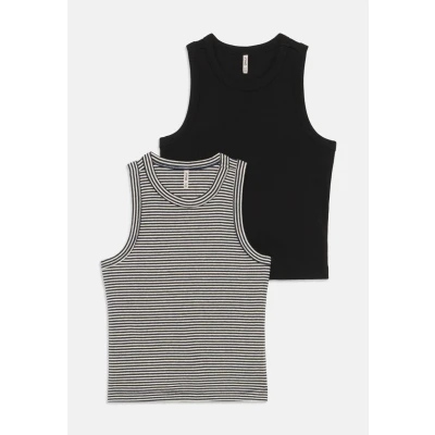 Abbildung von ONLY Girls Kogjill LIFE TANK 2 PACK Top für Kinder, Größe: 134/140, Black/navy blazer/peoyte