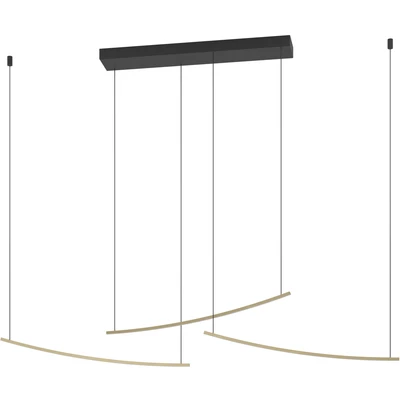 Abbildung von EGLO Hängeleuchte "VILLEGGI Pendellampe - Alu, Stahl LED 22W IP20" LED-Modul 1 Stk. Kaltweiß Neutralweiß Warmweiß Hängelampe, Deckenlampe, Wohnzimmer, Esszimmer, L122 x B10 H120 cm
