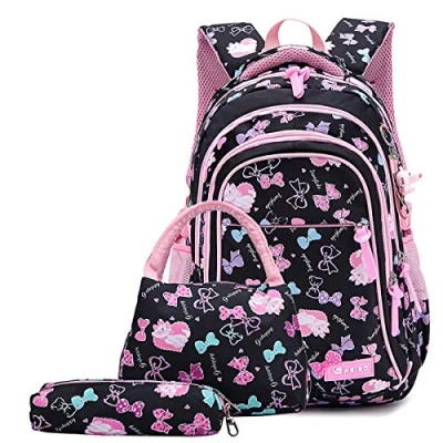 Abbildung von Neusky Schulrucksack Schulranzen Schultasche Sports Rucksack Freizeitrucksack Daypacks Backpack für Mädchen &amp; Kinder Jugendliche mit der Großen Kapazität (Schmetterling Set)…