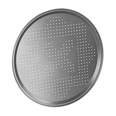 Abbildung von Chef Aid Pizzablech, antihaftend, rund, knuspriger, 30 cm Durchmesser, Grau