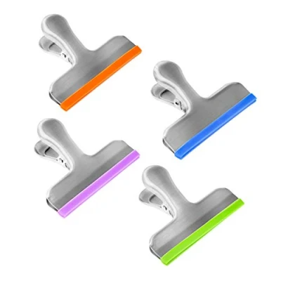 Abbildung von Coideal Verschlussklammern Metall 8 Stück, Tütenclips Edelstahl Klammern Breit Chip Clip Groß, Aroma Clips Kaffee für Beutel Küche