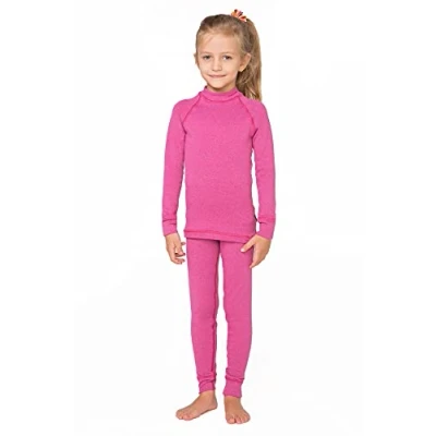 Abbildung von Kinder Funktionsunterwäsche Set antibakterielles skiunterwäsche Silberionen Jungen unterwäsche Gewebe Mädchen Thermoaktiv Lang arm Shirt Unterhose Baselayer Apparel