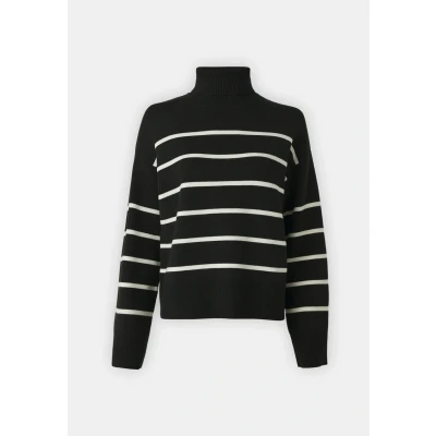 Abbildung von Selected Femme Slfkamma ROLL NECK Strickpullover, Damen, Größe: 34, Black/birch