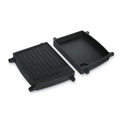 Abbildung von Enders® Grill Wende Platte, Gusseisen, 1/2 Grillfläche, Zubehör, Grillplatte, Grillpfanne, für Gasgrill URBAN &amp; EXPLORER, massive Gussplatte, doppelseitig anwendbar, 2075, 15 x 46 3 cm