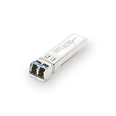 Abbildung von DIGITUS SFP+ Modul 10 Gbit/s HP kompatibel Mini GBIC für Multimode Glasfaserkabel LC Duplex 850 nm Wellenlänge 300 m Reichweite Plug &amp; Play