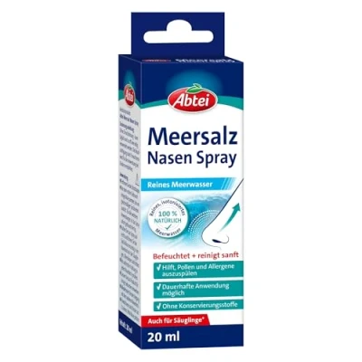 Abbildung von Abtei Meersalz Nasen Spray reines, isotonisiertes Meerwasser befeuchtet und reinigt sanft die Nase auch für Säuglinge geeignet 20 ml