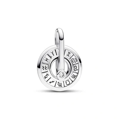 Abbildung von PANDORA ME Sternzeichenkreis Medaillon Charm aus Sterling Silber mit Cubik Zirkonia, Kompatibel und Moments Armbändern, 793038C01