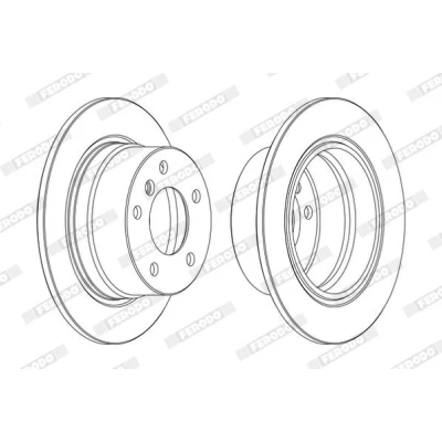 Abbildung von FERODO PREMIER High Carbon DDF1028C Bremsscheibe 272 10 5 voll beschichtet mit Schrauben BMW: Z3 Coupe, Roadster