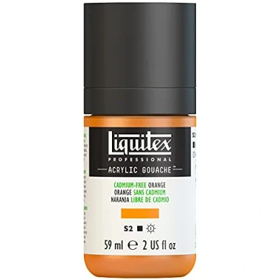 Abbildung von Liquitex 2059892 &#039;Liquitex Professional Acrylic Gouache, Acrylfarbe mit Gouache Eigenschaften, Lichtecht, wasserfest, 59ml Dosier Flasche Kadmiumfrei Orange