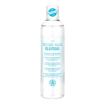 Abbildung von EIS Deluxe Aqua Gleitmittel Gleitgel auf Wasserbasis mit Langzeitwirkung Extra sensitives Intimgel für gefühlsechtes Empfinden Kühlend 300 ml