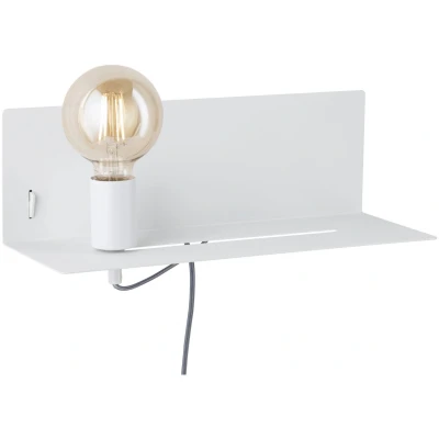 Abbildung von Paulmann 78915 Wandleuchte Devara mit Ablage max. 40 Watt Wand Leselampe Weiß Leseleuchte Metall Wandlampe E27 ohne Leuchtmittel