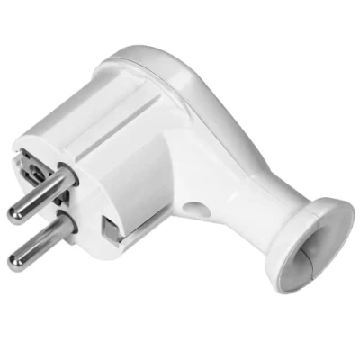 Abbildung von ORNO AE 13261Winkelstecker 230v Flach Uni Schuko Maximale Belastung 16A (Weiß)