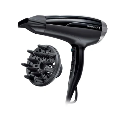 Abbildung von Remington Haartrockner Ionen [leicht &amp; leistungsstark] Pro Air Shine (2300 W, Keramik Turmalin Ring, Stylingdüse, Diffusor, 3 Heiz 2 separate Gebläsestufen, Abkühlstufe) D5215, Schwarz