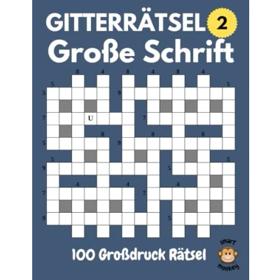 Abbildung von Gitterrätsel Große Schrift: Rätselheft für Senioren und Erwachsene mit 100 Großdruck Gitterpuzzles Kreuzworträtsel, Band 2