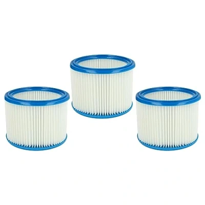 Abbildung von vhbw Filterset 3x Faltenfilter kompatibel mit Makita VC2012L, VC2511, VC2512L, VC3011L, VC3012L Nass und Trockensauger Filter, Patronenfilter
