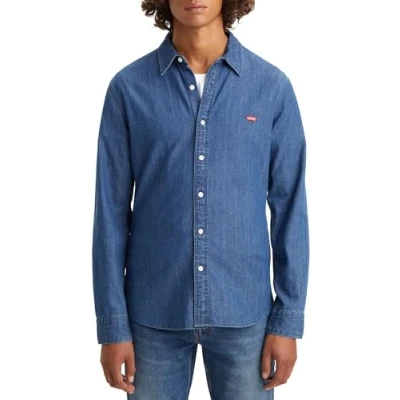 Abbildung von Levi&#039;s Herren LS Battery Housemark Shirt Slim , Lyon Hm, Blau, M