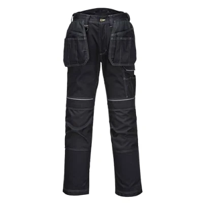 Abbildung von Portwest PW3 Arbeitshose mit Holstertaschen, Größe: 36, Farbe: Schwarz, T602BKR36
