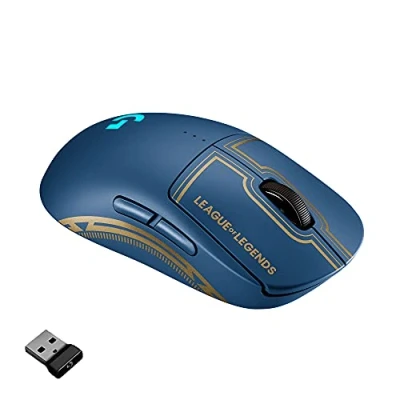 Abbildung von Logitech G PRO Kabellose Gaming Maus LIGHTSPEED, HERO 25K Sensor, 25.600 DPI, RGB, 4 8 programmierbare Tasten, Beidhändig, Offizielle League of Legends Edition