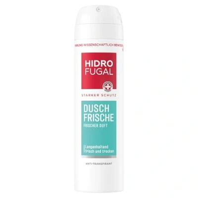 Abbildung von Hidrofugal DUSCH FRISCHE Spray, starker Antitranspirant Schutz gegen Achselnässe und Körpergeruch, Deospray ohne Ethylalkohol mit frischem Duft (150 ml)