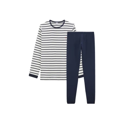 Abbildung von Petit Bateau Trexo Nachtwäsche Set für Kinder, Größe: 116, Marshmallow/smoking