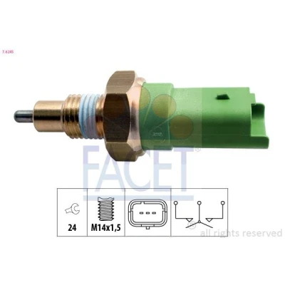 Abbildung von FACET 7.6245 Schalter, Rückfahrleuchte Made in Italy OE Equivalent RENAULT: SCENIC 2, TWINGO CLIO 3, NISSAN: Qashqai / Qashqai+2 I, MICRA 3