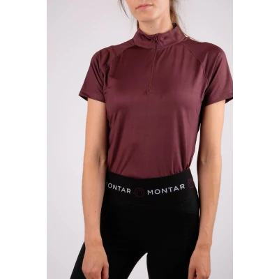 Abbildung von Montar Poloshirt Honey Mesh Pflaumenfarben L