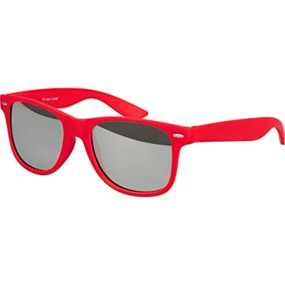 Abbildung von Balinco Sonnenbrille UV400 CAT 3 CE Rubber mit Federscharnier für Damen &amp; Herren (rot silber verspiegelt)