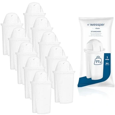 Abbildung von Wessper AquaClassic Filterkartuschen kompatibel mit Brita Classic, Dafi Classic 10er Pack