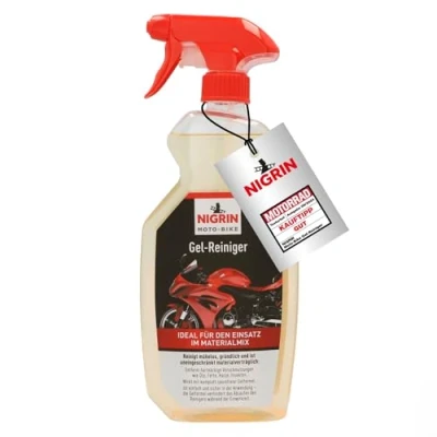 Abbildung von NIGRIN MOTO BIKE Gel Reiniger Motorrad Reinigung, zur Reinigung von Ölen, Fetten, Harze, Insekten, säurefrei, 750 ml