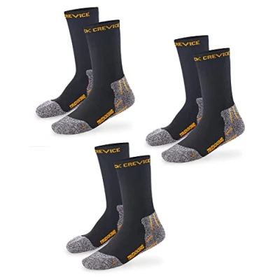 Abbildung von Black Crevice Trekkingsocken lang, 3 Paar, black/orange, 43 46