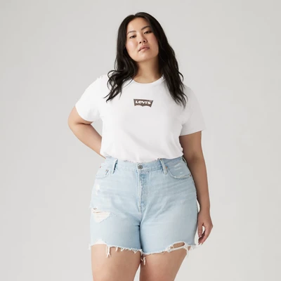 Abbildung von Levi&#039;s Plus Perfect TEE Tshirt basic, Damen, Größe: 50/52, Bright white