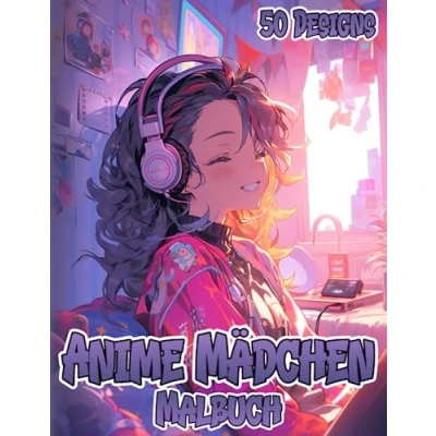 Abbildung von Anime Mädchen Malbuch: Manga Girls Motive zum Ausmalen für Erwachsene &amp; Jugendliche