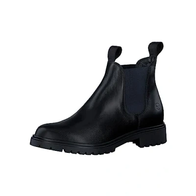 Abbildung von Tamaris Chelsea Stiefelette, Damen, Größe: 40, Black lea navy Schuhe