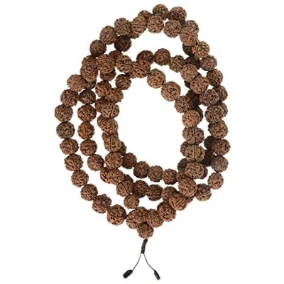 Abbildung von Mala aus Rudraksha beads buddhistische Gebetskette mit 17 mm Perlen Rudras/Shiva