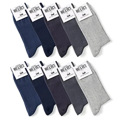 Abbildung von 5 Paar Socken von Mat &amp; Vic&#039;s für Sie und Ihn Cotton classic Socks, gekämmte Baumwolle, ohne drückende Naht, Komfortbund, OEKO TEX Standard 100, Earth Colors, 47 50