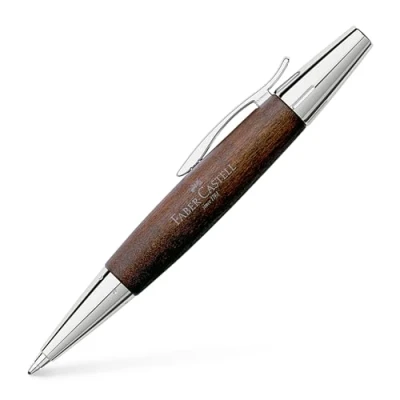 Abbildung von Faber Castell 148381 Drehkugelschreiber e motion Birnbaum, dunkelbraun, Kugelschreiber Mine B, Schreibfarbe schwarz