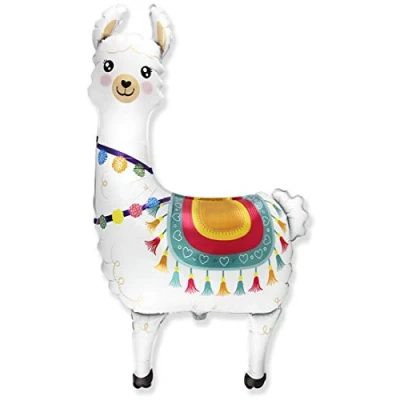Abbildung von Ballonim Luftballon Lama XXL Riesenballon ca. 80 cm Dekoration zum Geburtstag Folienballon Happy Birthday Deko Partydekoration