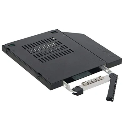 Abbildung von SATA Hot Swap Wechselrahmen für 2,5 Zoll (6,4cm) SSD/HDD Notebook Ultra Slim ODD Icy Dock ToughArmor MB411SPO 2B