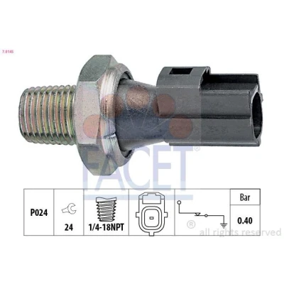 Abbildung von FACET 7.0145 Öldruckschalter 1/4 18NPT Made in Italy OE Equivalent FORD: Focus Mk1 Estate, Transit Mk6 Van, FIESTA 5, PEUGEOT: Boxer Van