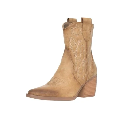 Abbildung von Elara Damen Stiefeletten Cowboy Boots Chunkyrayan DE326P Khaki PU 40