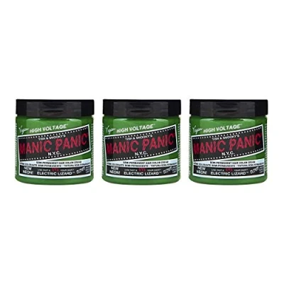 Abbildung von Manic Panic Electric Lizard Classic Creme, Vegan, Cruelty Free, Green Semi Permanent Hair Dye 118ml