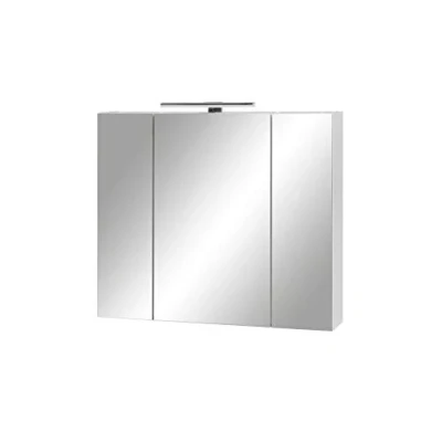 Abbildung von Schildmeyer Limone Spiegelschrank, Holzwerkstoff, weiß matt, 80 x 74,4 16 cm