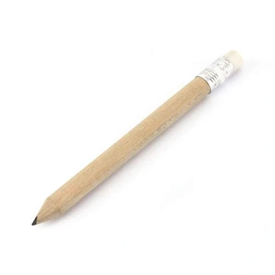 Abbildung von noTrash2003 100 Stück Mini Bleistift kurz mit Radiergummi halber Halbstift Radierer