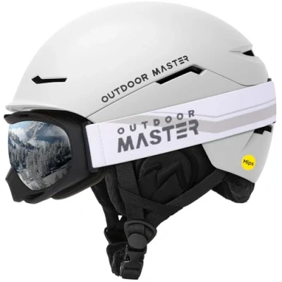 Abbildung von OutdoorMaster Skihelm Set,ELK MIPS mit OTG Skibrille Snowboard Helm Set für Männer, Frauen &amp; Jugend