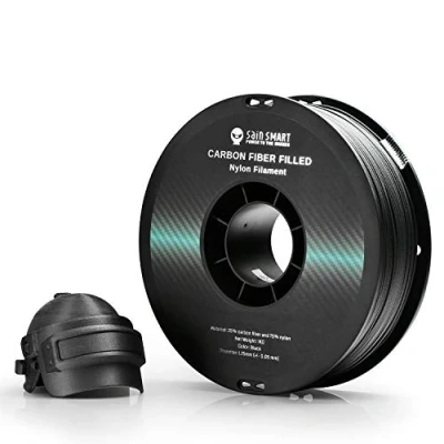Abbildung von SainSmart 1.75mm Schwarz ePA CF Kohlefaser gefüllt Nylon Filament 1kg Spule für 3D Drucker