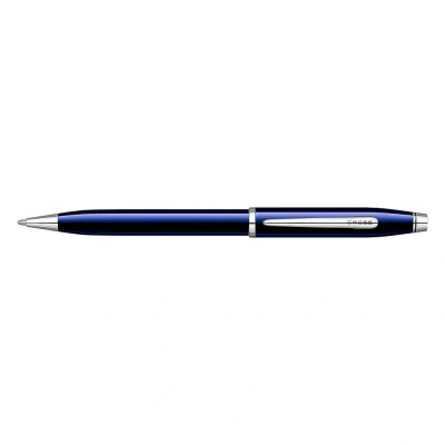 Abbildung von Cross Century II Kugelschreiber (Strichstäke M, Schreibfarbe: schwarz, inkl. Premium Geschenkbox) blaulack chrom